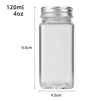 Set staklenih posuda za začine, 120 ml (4 oz), posude za začine i sol, kutija za pohranu