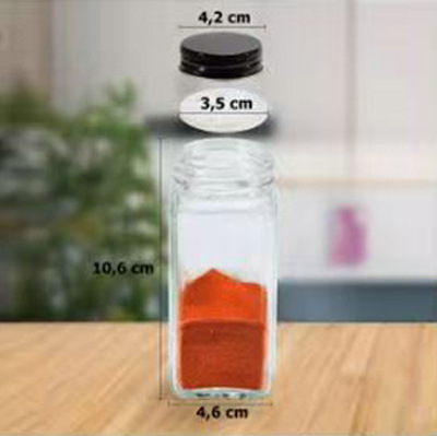 Set staklenih posuda za začine, 120 ml (4 oz), posude za začine i sol, kutija za pohranu