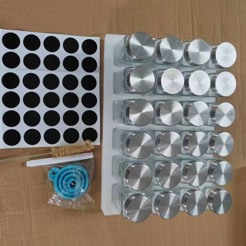 Kompaktne staklene posudice za začine, set od 24 kom, 120 ml, za papar
