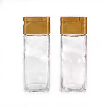 Set od 24 kvadratnih staklenih bočica za začine, kapacitet 100 ml, za čvrste začine