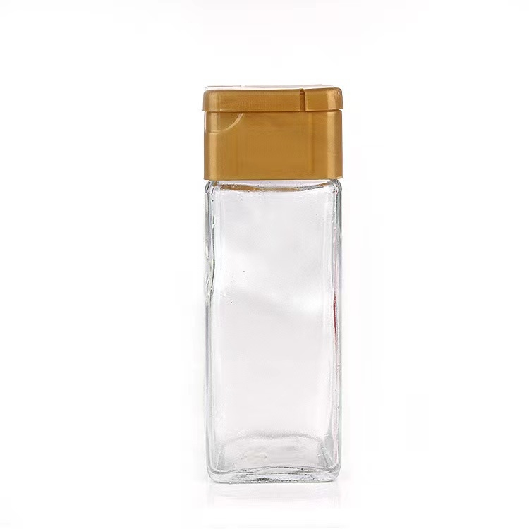 Set od 24 kvadratnih staklenih bočica za začine, kapacitet 100 ml, za čvrste začine