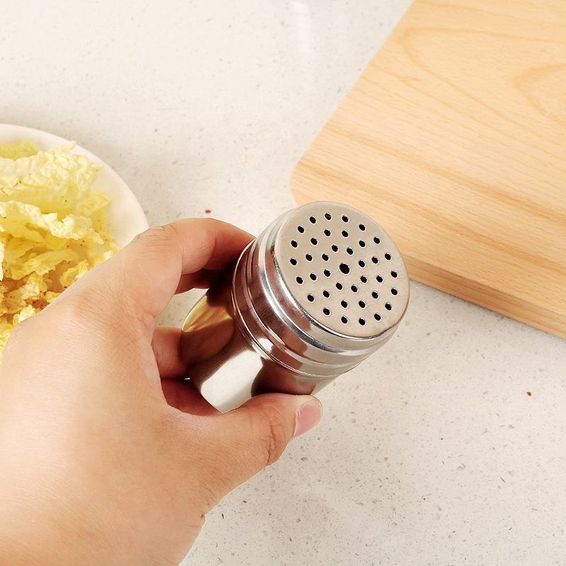 Nehrđajući čelični shaker za začine s rotirajućim poklopcem, za papar i kim, kućni roštilj