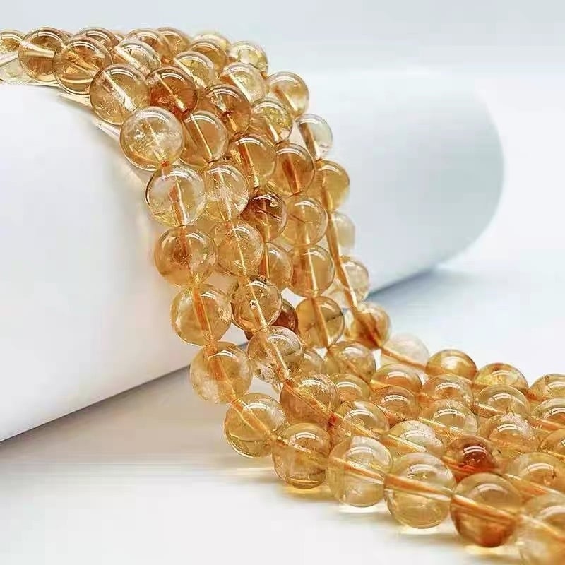 Prirodne kamen-kristalne perle, žute citrin perle, okrugle perle, za DIY narukvicu