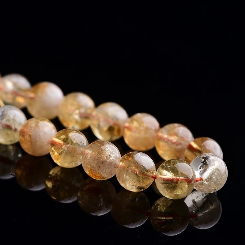Prirodne kamen-kristalne perle, žute citrin perle, okrugle perle, za DIY narukvicu