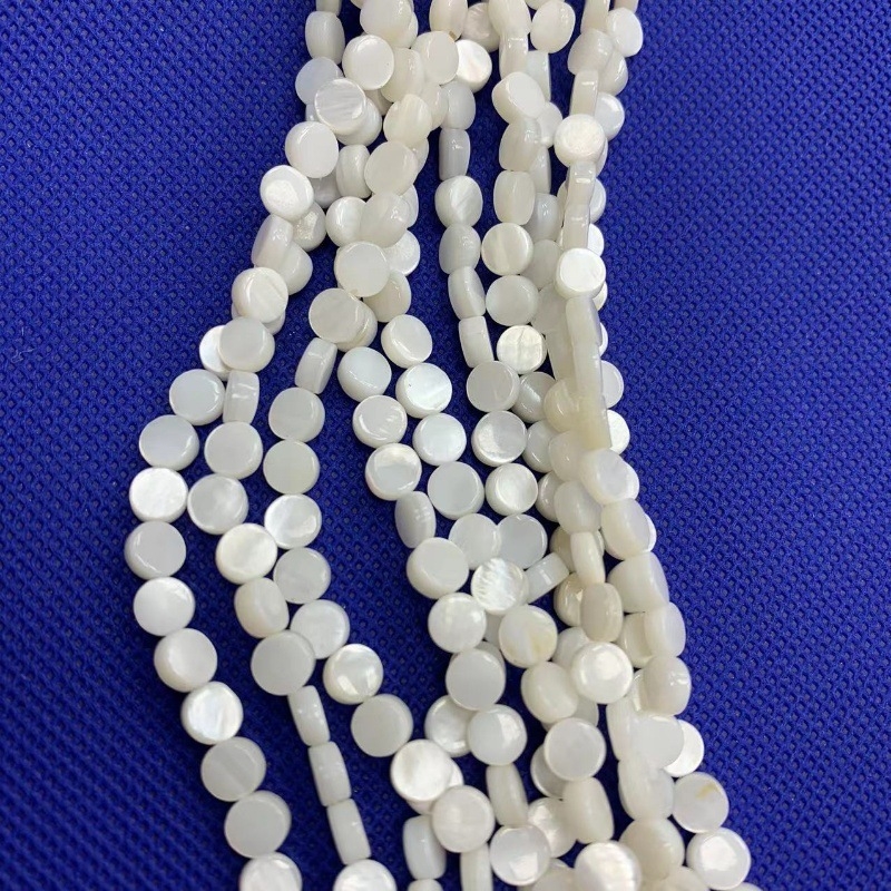 Kružne školjke perle s ravnim otvorima za DIY nakit — naušnice, ukosnice za kosu, cvjetni ukrasi, narukvice, labave perle (poluproizvodi)