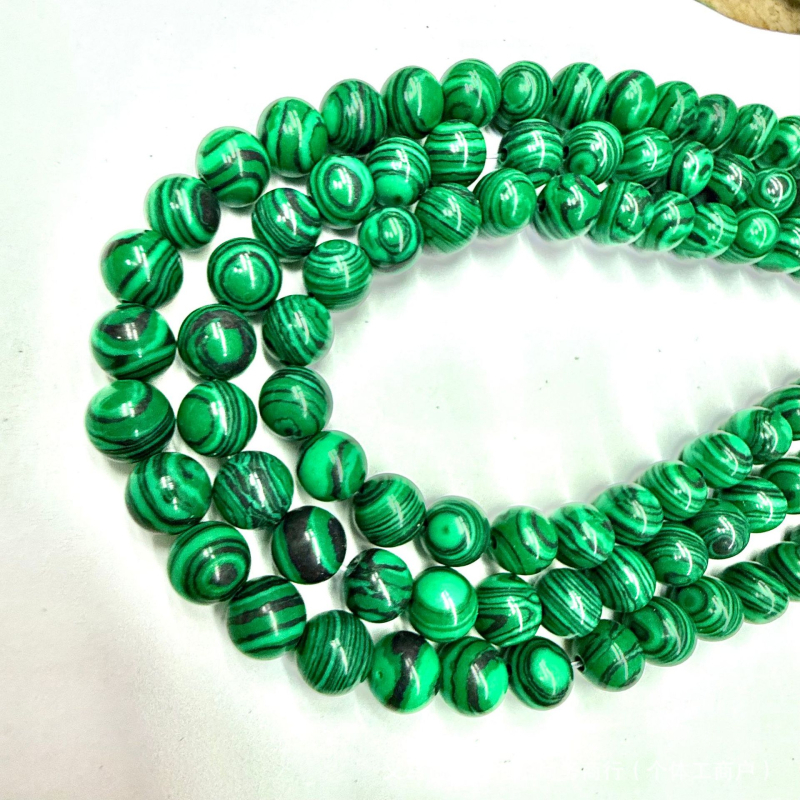 Malahit okrugle perle 8 mm – Razdjelne perle za DIY nakit