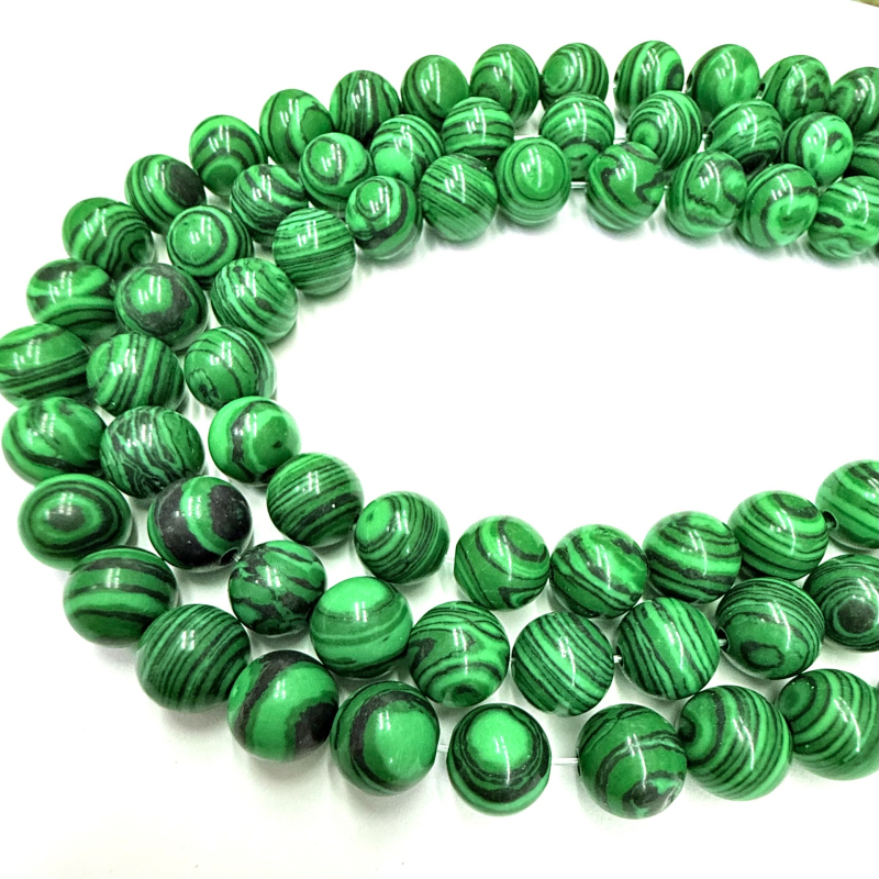 Malahit okrugle perle 8 mm – Razdjelne perle za DIY nakit