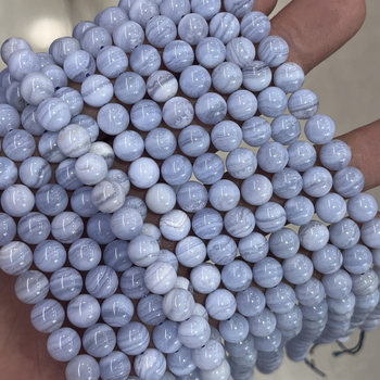 Plavi žilni ahat i prirodni ljubičasti ahat – okrugle perle od prirodnog kamena za DIY narukvicu i ogrlicu