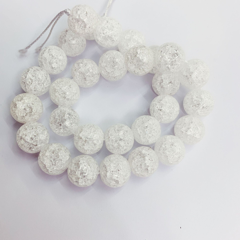 Kristalne staklene perle za DIY nakit, okrugle perle za narukvicu