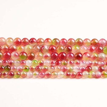 Crvene dinje chalcedonske kuglice, 6 mm, labave perle za DIY nakit
