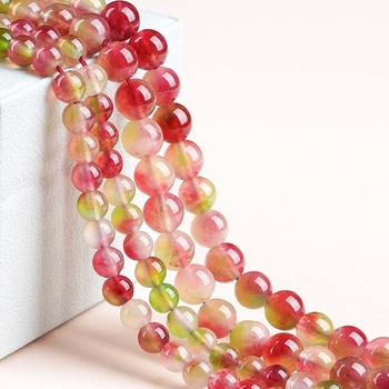 Crvene dinje chalcedonske kuglice, 6 mm, labave perle za DIY nakit
