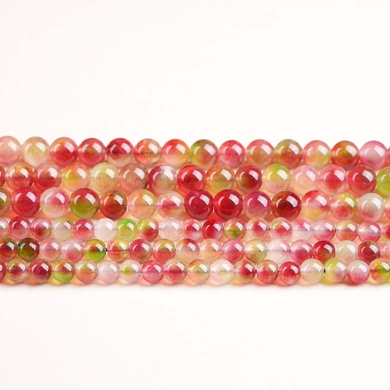 Crvene dinje chalcedonske kuglice, 6 mm, labave perle za DIY nakit