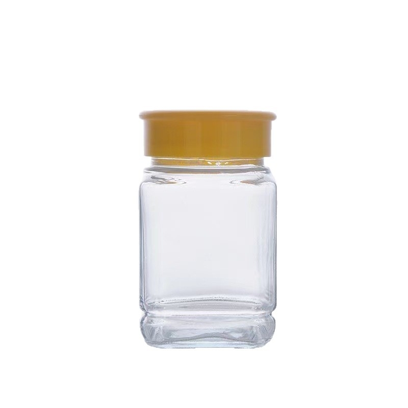 Osmerokutna staklena posuda s poklopcem, prehrambena kvaliteta, 800–1000 ml