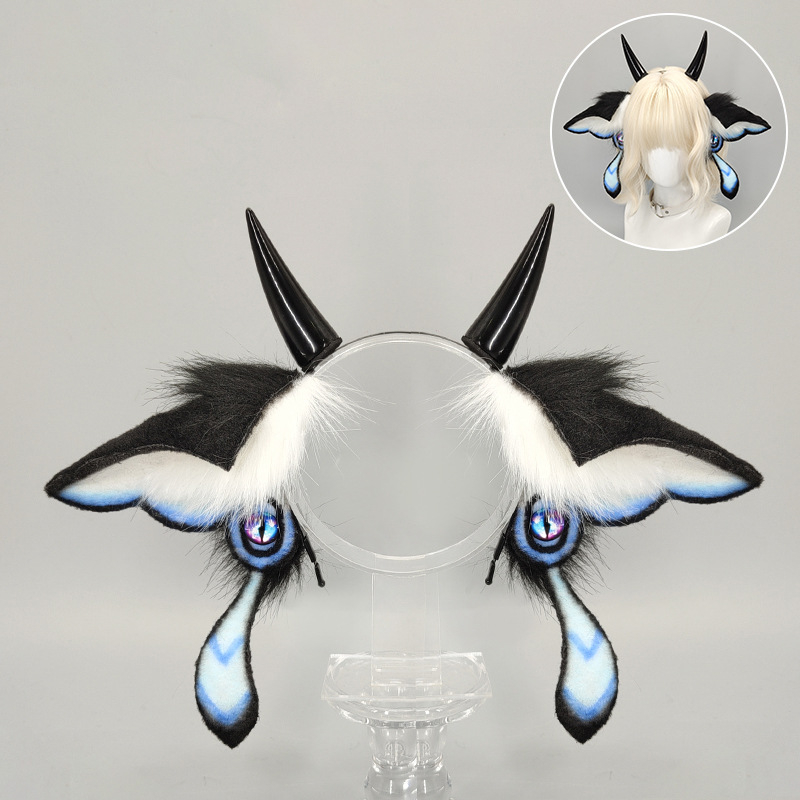 Halloween: bandă de cap din pluș cu urechi realiste de animal – accesorii pentru cosplay