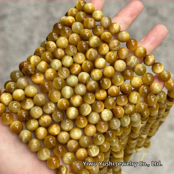 Zlatne kugličaste perle od tigrovog oka, 4–14 mm, poluproizvodi za DIY nakit – narukvice i ogrlice
