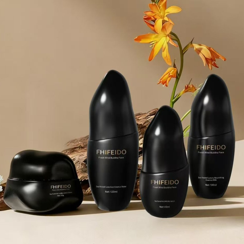 Tengeri édeskömény sorozat: 100 ml víz-emulziós esszencia üveg és 50 g krémüveg