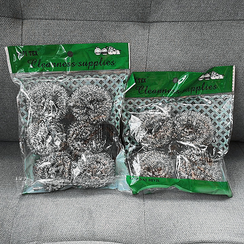 Kuhinjska čelična vata za čišćenje, četka za čišćenje, četka za posuđe i lonce – set od 6 komada ili 4 komada