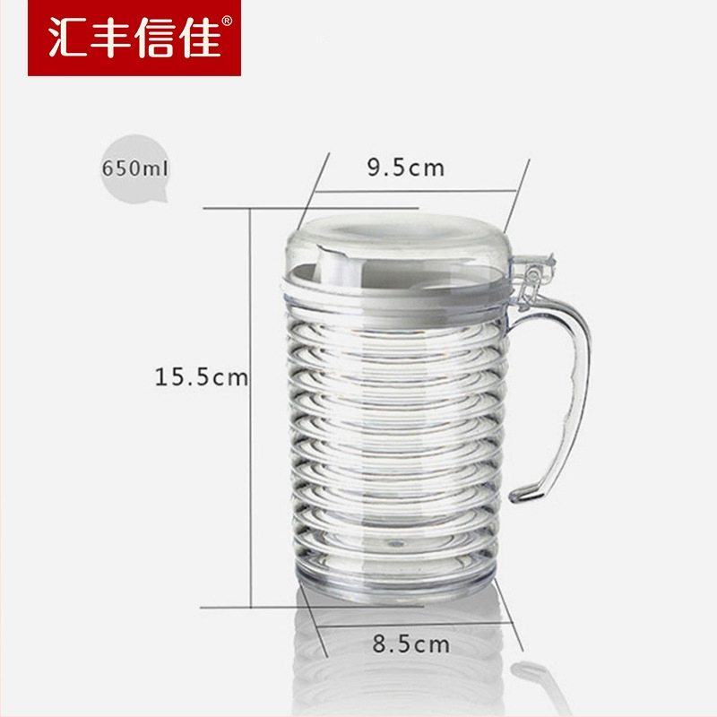 Huifeng Xinjia 650 ml nepropusna plastična boca za ulje, ocet, sojin sos i začine