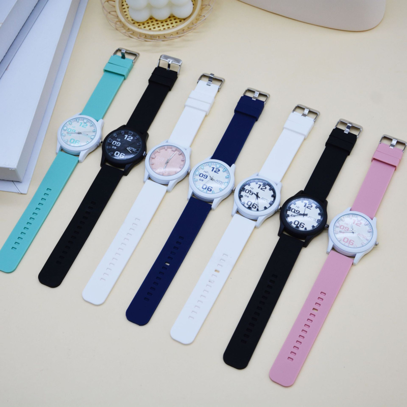 Aiteku unisex sat za studente, ispitni sat, moderan brojčanik, mekani silikonski remen, vodootporan do 30 m