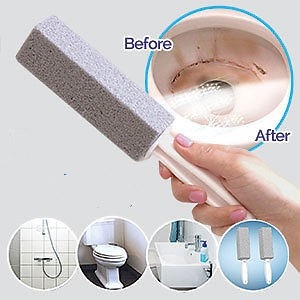 Četka za WC s pumice kamenom i plastičnom ručkom za čišćenje uskih prolaza i teško dostupnih kutova