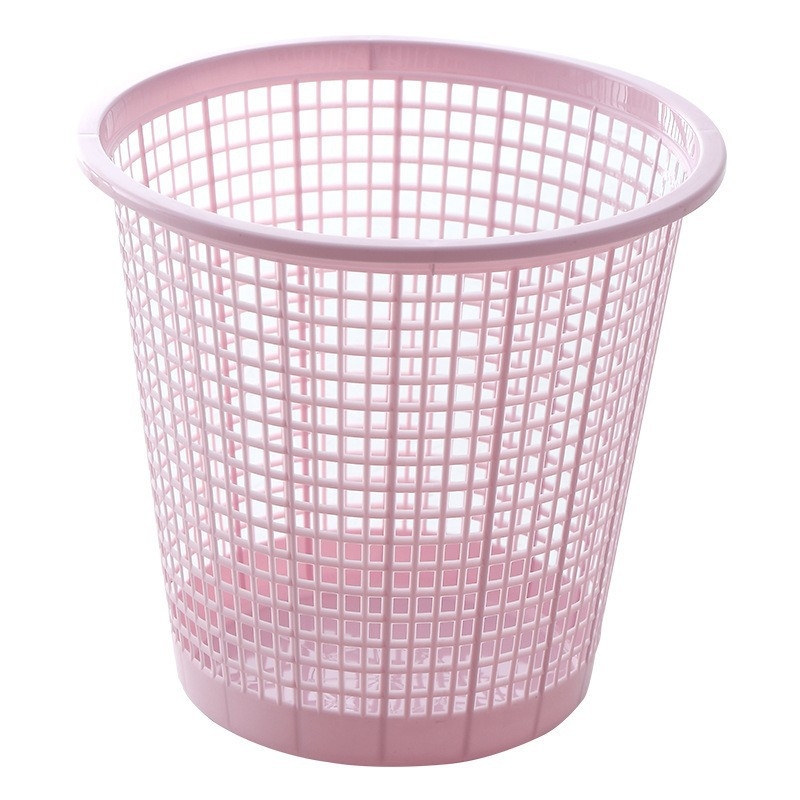 Veliki plastični koš za otpad bez poklopca, s prorezanim dizajnom, cilindričnog oblika, 4 L, za dom, dnevni boravak, spavaću sobu i ured