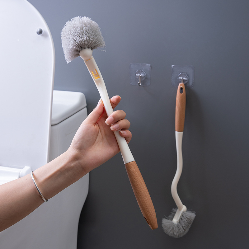 Japanskog stila četka za WC s dugom drškom, zidni nosač, za kućnu upotrebu, temeljito čišćenje svih kutova, višefunkcionalna