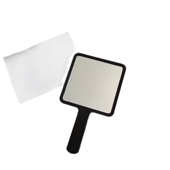 Oglindă de machiaj de mână, model nou, portabilă, claritate înaltă, ramă din plastic, oglindă compactă.