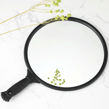 Oglindă de frumusețe cu mâner circular, mare, pentru saloane și machiaj