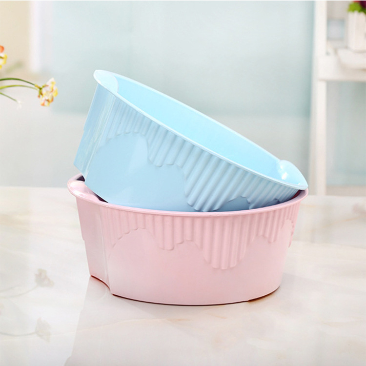 Veliki plastični umivaonik za kućnu upotrebu, prugasti dizajn, 34 cm, pogodan za čišćenje lica beba i djece