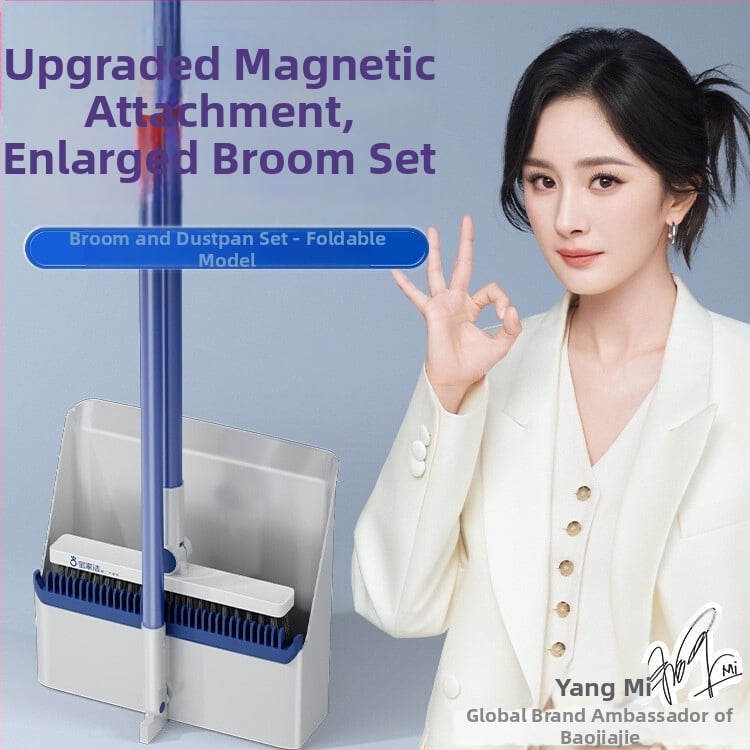 Baojiajie Mágneses söpréskészlet háztartási használatra, nagy seprű-készlet mágneses söprővel, modell 2026