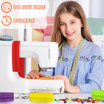Set de fermoare 12 m cu 24 glisiere metalice, pentru genți din piele, poșete și bagaje – 6 culori