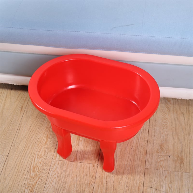 Пластмасова вана за крака с четири крака и повдигнат ръб, подходяща за възрастни