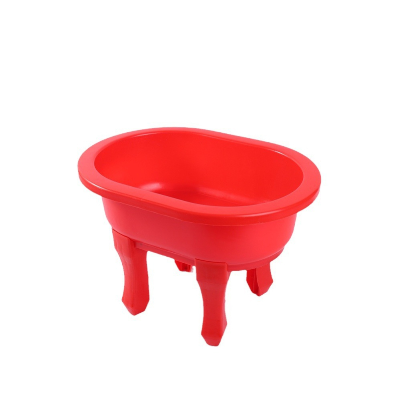 Пластмасова вана за крака с четири крака и повдигнат ръб, подходяща за възрастни