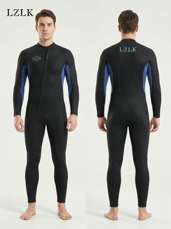 Muški 3 mm jednodijelni wetsuit za ronjenje, snorkeling i plivanje — toplinska zaštita, zaštita od sunca, zaštita od meduza