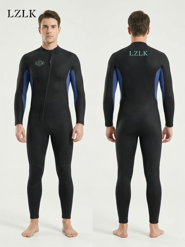 Muški 3 mm jednodijelni wetsuit za ronjenje, snorkeling i plivanje — toplinska zaštita, zaštita od sunca, zaštita od meduza