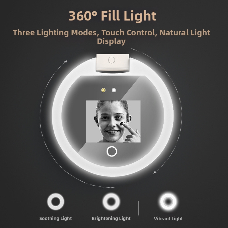 Oglindă UV pentru machiaj cu detecție inteligentă a protecției solare, oglindă de makeup cu iluminare LED, instrument de îndepărtare a protecției solare, pliabilă și portabilă, cadou pentru prieteni
