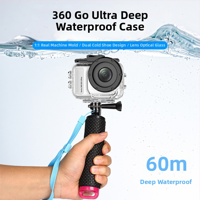 Prozirni vodootporni kućište za Insta360 GO Ultra – zaštitno kućište s kompletom dodatne opreme za ronjenje do 60 m
