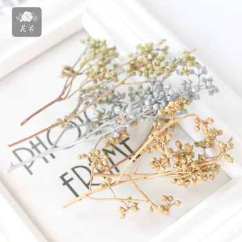 Υλικά DIY διατηρημένων λουλουδιών με star anise και millet seeds για στεφάνι με γυάλινο θόλο