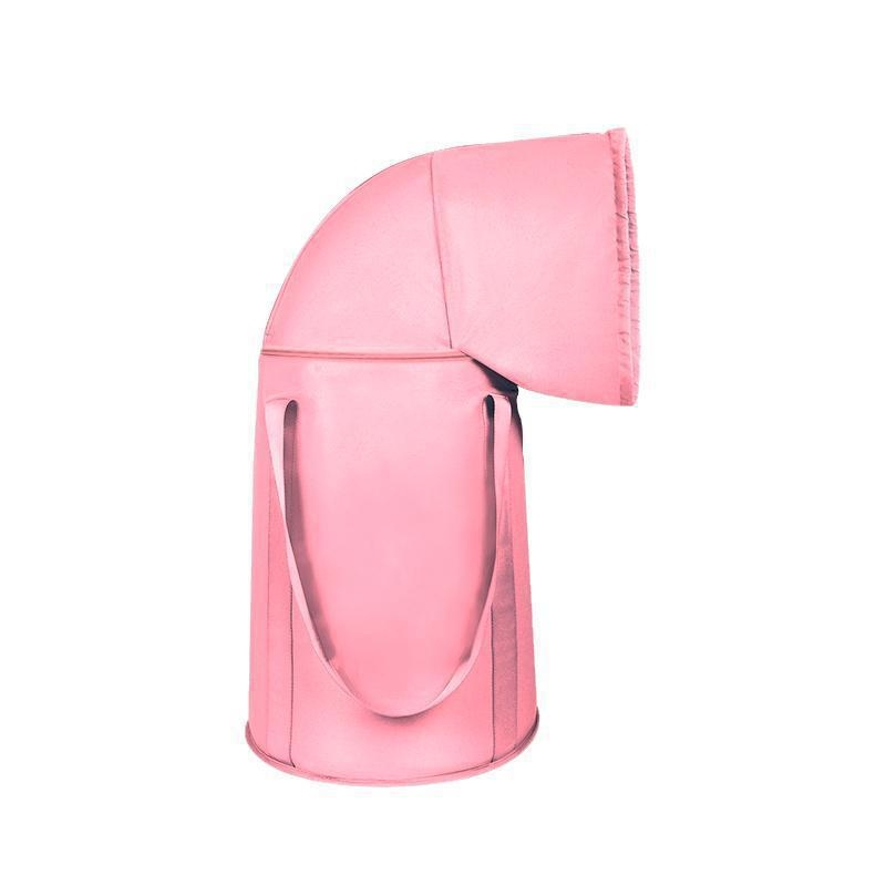Сгъваема преносима ваничка за крака с изолация и поддържане на температурата, розова, размери 66×30 cm
