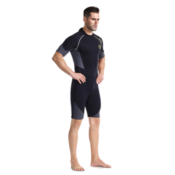 ZCCO 1,5 mm muški jednodijelni wetsuit s kratkim rukavima, zaštita od sunca, održava toplinu, za surfanje i duboko ronjenje, debeli snorklaški kostim, veličine M-L