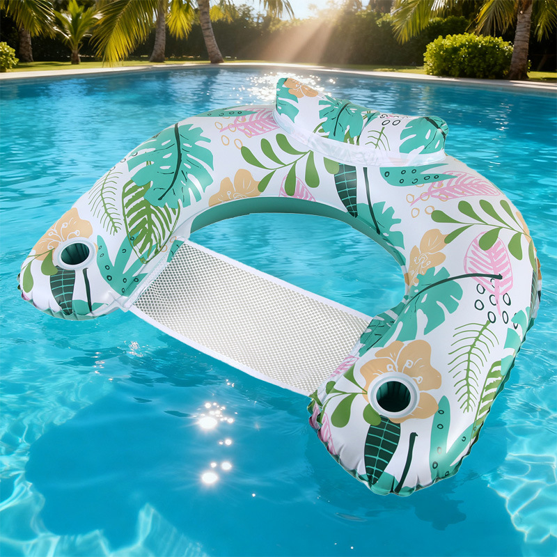 Φουσκωτή PVC καθιστική πλατφόρμα για ενήλικες, πτυσσόμενη εξωτερική ξαπλώστρα για παιχνίδια στο νερό