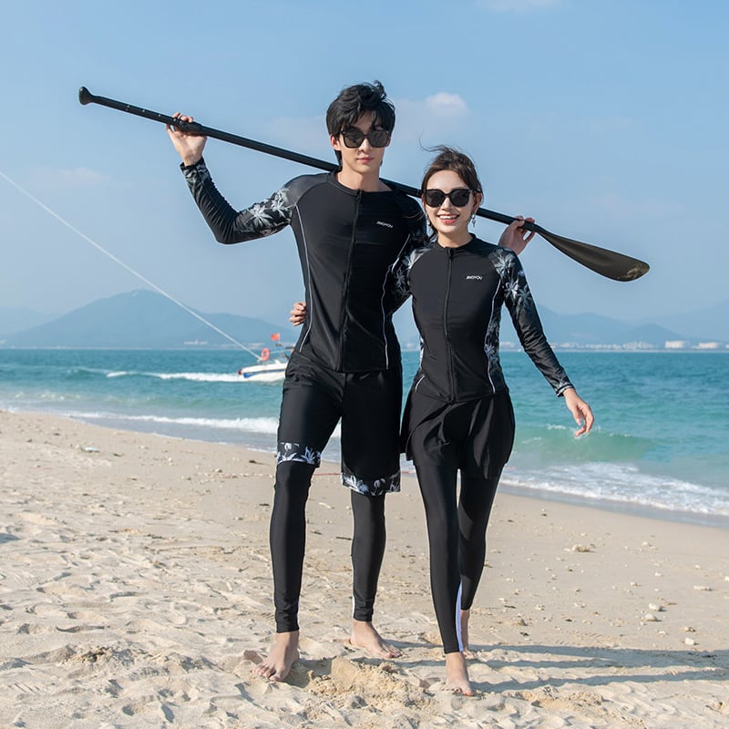 Unisex wetsuit za šnorkanje, s odvojivim dijelovima gornjeg i donjeg, dugi rukavi i duge hlače, brzo sušenje, za plažu i surfanje, velike veličine