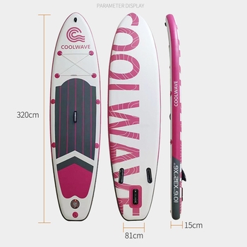 CoolWave σανίδα SUP για θαλάσσια αθλήματα, φουσκωτή με διπλό EVA αντιολισθητική επιφάνεια, πολυλειτουργική