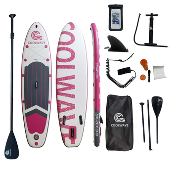 CoolWave σανίδα SUP για θαλάσσια αθλήματα, φουσκωτή με διπλό EVA αντιολισθητική επιφάνεια, πολυλειτουργική