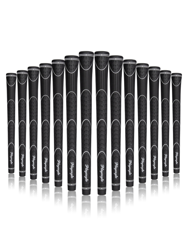 Gumeni grip za golf palice za željezne i drvene palice, protuklizni, apsorpcija udara, potpuno gumeni, unisex, crna