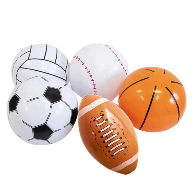 16-inčni set napuhnutih lopti: nogomet, baseball, rugby, košarka i plavaća plažna lopta