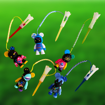 Privjesak s crtićem medvjeda za golf Tee – protiv gubitka, plastični Tee i golf dodaci