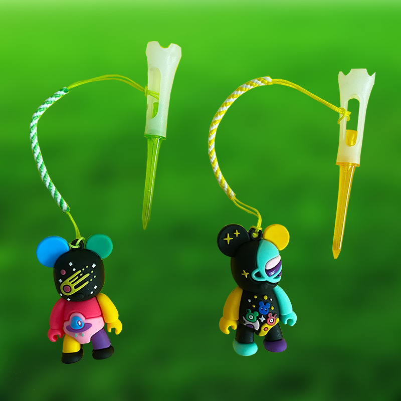 Privjesak s crtićem medvjeda za golf Tee – protiv gubitka, plastični Tee i golf dodaci