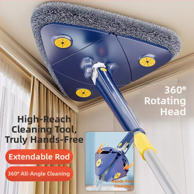 Novi trokutasti mop bez dodirivanja s rukama, s rotacijom od 360° za kućno čišćenje stropa