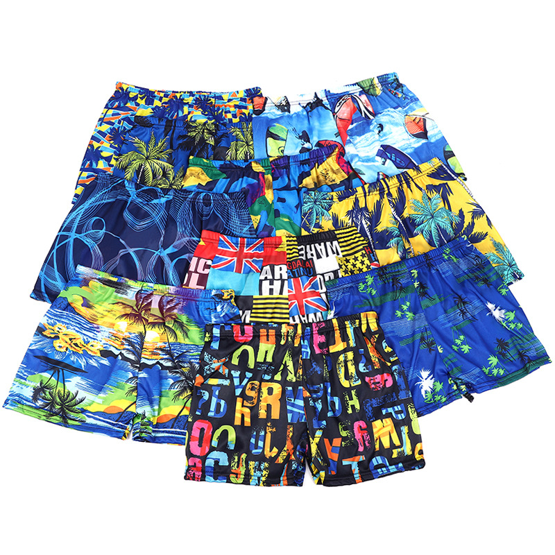Muške kupaće gaće u boxer stilu s printom, prozračni poliester